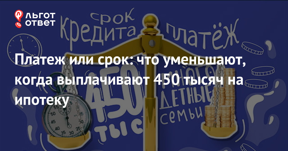 Выплата 450 000 на погашение ипотеки. Погашение ипотеки для многодетных.